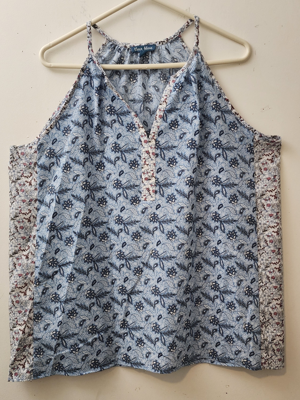 Fleur Bleue XL Spaghetti Strap Flowy Cool Top Hippie Boho Cottagecore Fairy